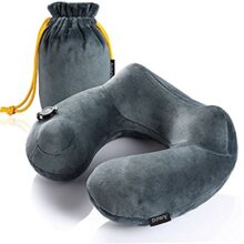 Buy PUREFLY Soft Velvet Inflatable Travel Neck Pillow