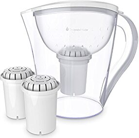 pH RESTORE Alkaline Water Pitcher Ionizer With 2 Long-Life Filters
