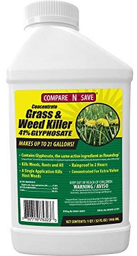 best weed killer for flower beds Compare-N-Save Concentrate Grass and Weed Killer, 41-Percent Glyphosate, 1-Gallon