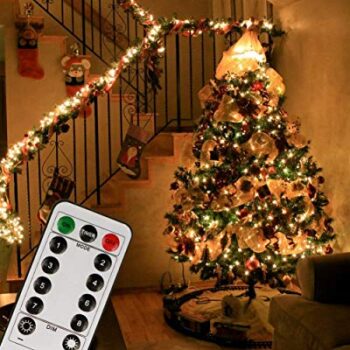 Koopower 300 LED Indoor String Lights with Remote and Timer on 108ft Clear Fairy Lights for Bedroom, Christmas Decoration