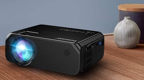 Wi-Fi Mini Projector, Upgraded 6000 Lux Bomaker Portable Outdoor Movie Projector